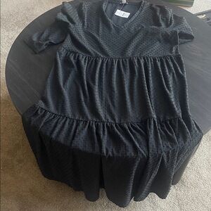 J. Crew Black Dotted Casual Dress